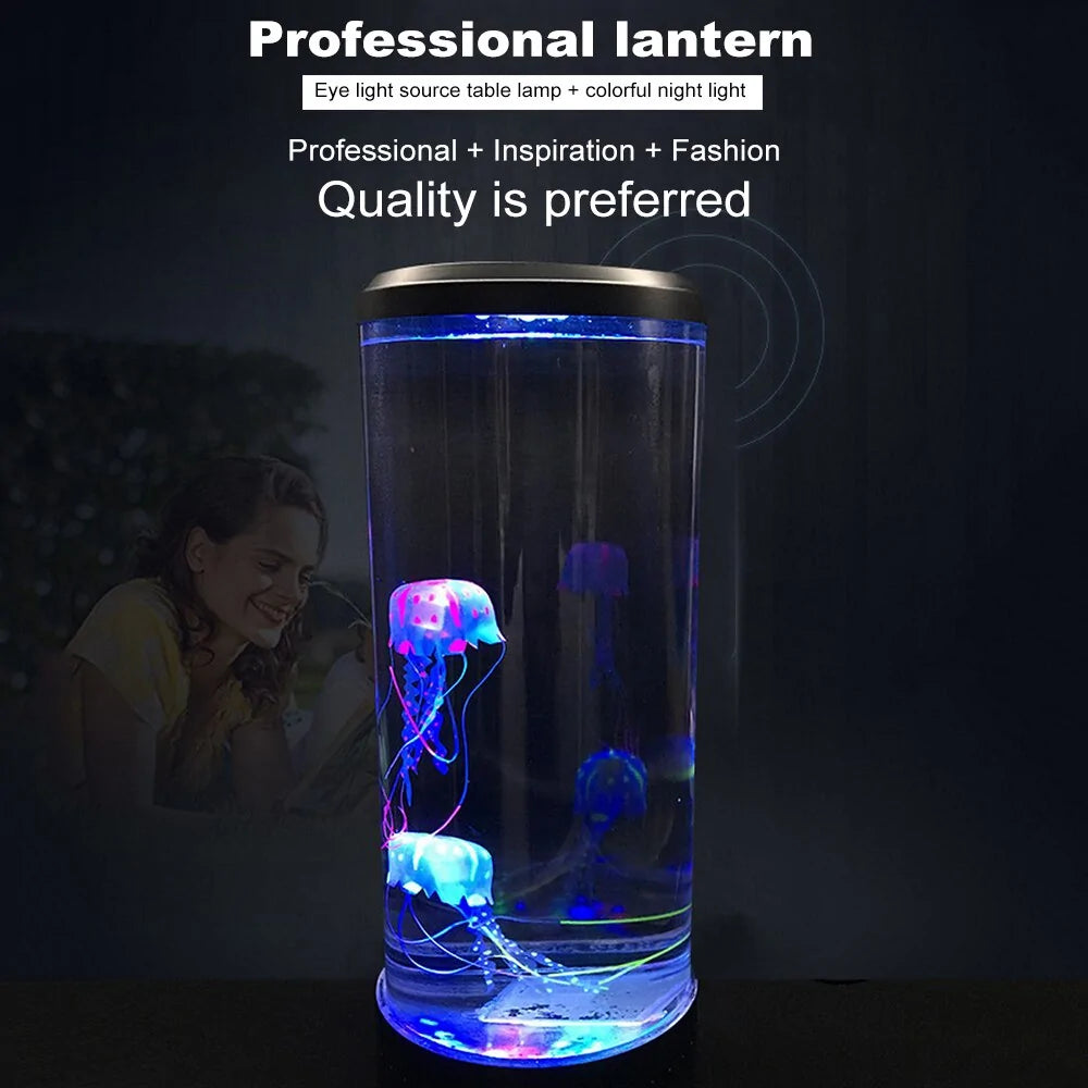 Color Changing LED Jellyfish Aquarium Night Light with USB Charging